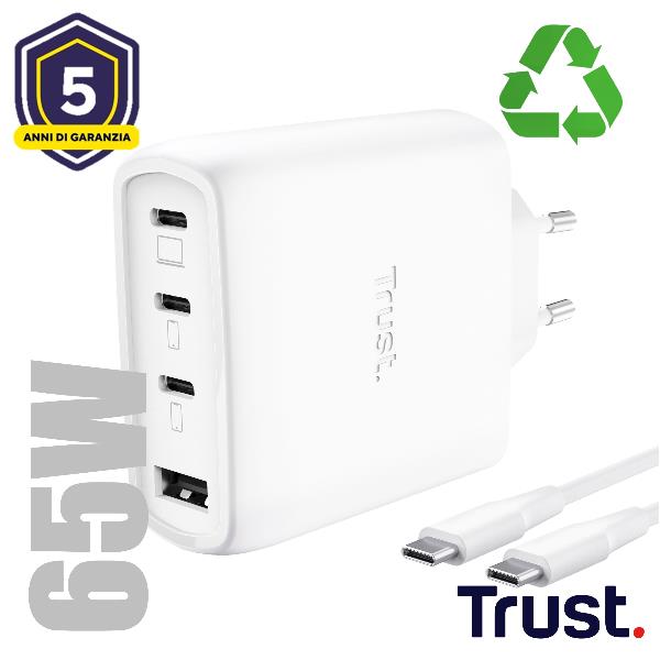 MAXO 65W 4P GAN CHARGER WHT