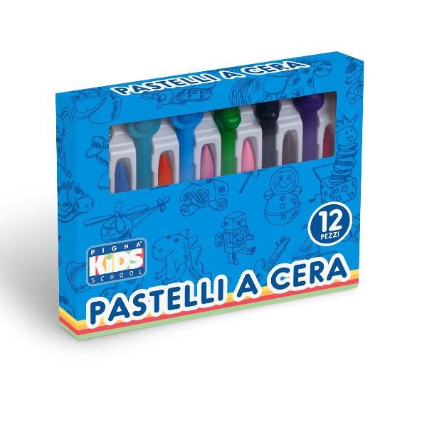 SET 12 PASTELLI CERA ASSORTITI