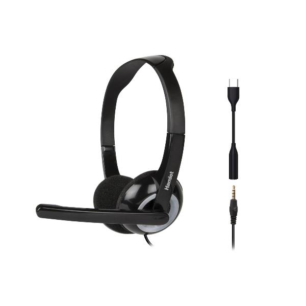 CUFFIA STEREO USB-C CON MIC E JACK