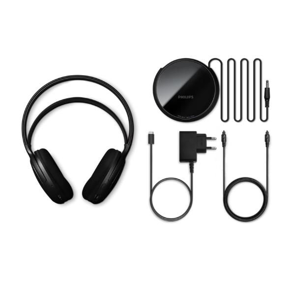 CUFFIE OVER-EAR WIRELESS TV + BASE
