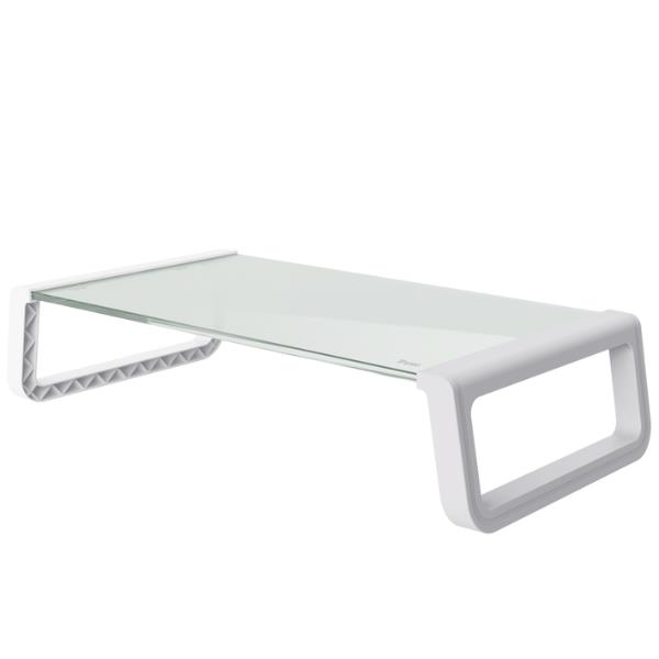 MONTA GLASS MONITOR STAND WHT