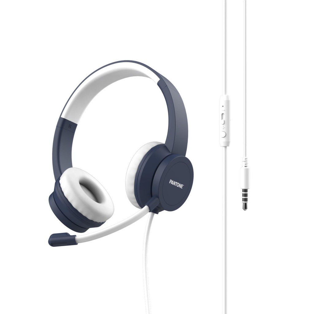 SMARTWORK HEADPHONE CABLE+MIC NAVY