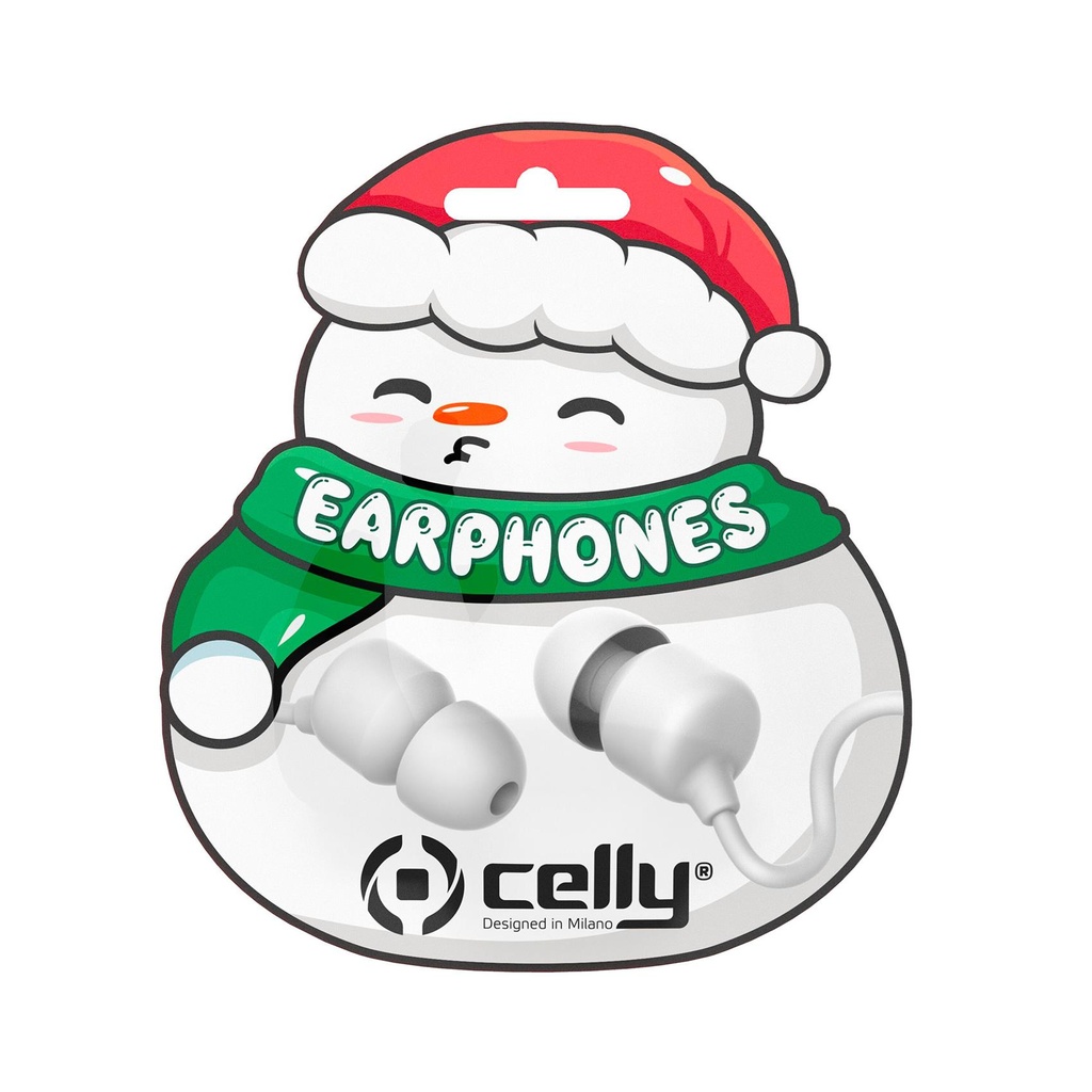 WIRED EARPHONE XMAS SNOW SHAPE