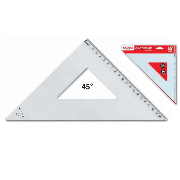 SQUADRA ALLUMINIO PROFIL 45°CM 25
