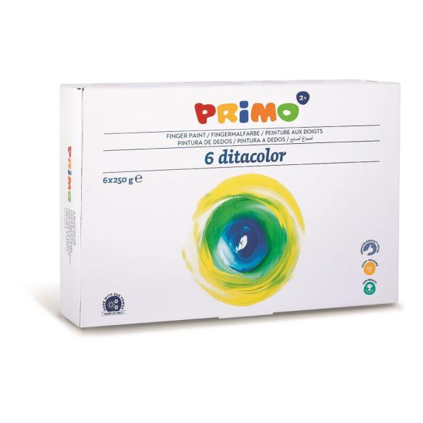 6 COLORI TEMPERA A DITA  250G