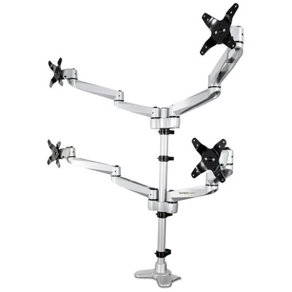 STAFFA PER 4 MONITOR CON MONTAGGIO