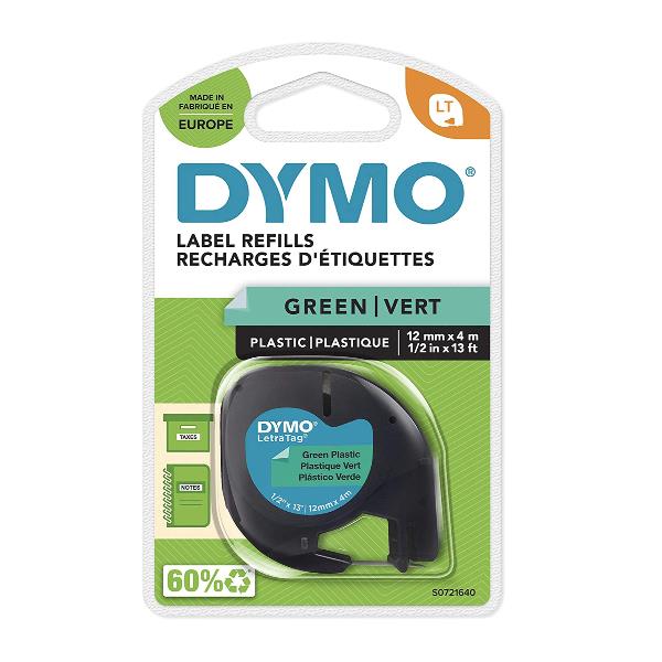 NASTRO LETRATAG 12MMX4M VERDE