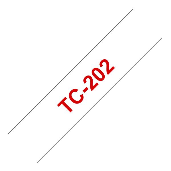 CASSETTE NASTRI 12MM ROSSO SU BIANC