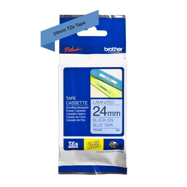 NASTRO TZ 24MM NERO SU BLU