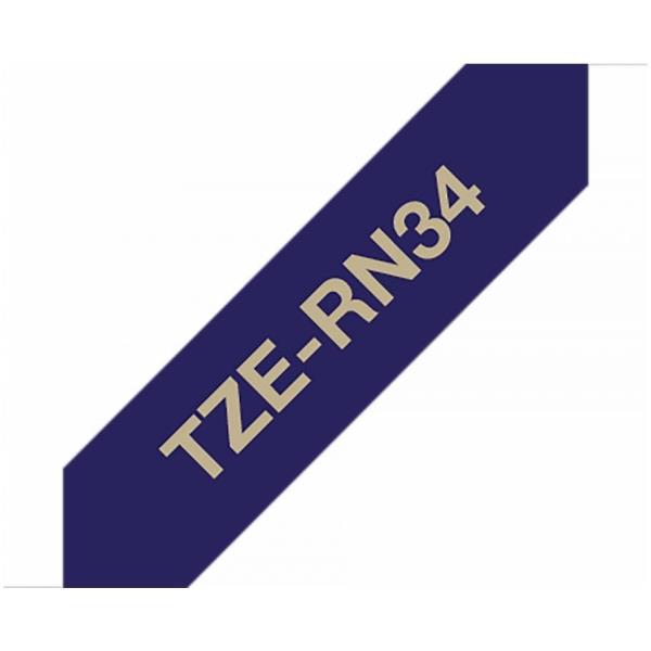 NASTRO IN TESS 12 MM ORO SU BLU 4M