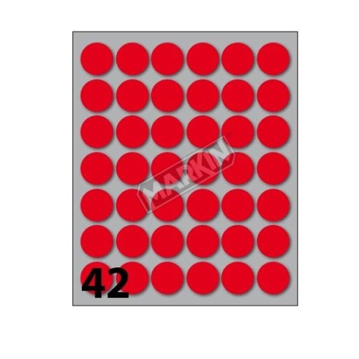 [X11006RO-CF10] CONF 10 BUSTE ETICH 6 ROSSE  DIAM18