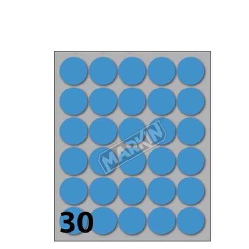 [X11007BL-CF10] CONF10 BUSTE ETICHETTE 7 BLU DIAM22