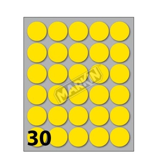 [X11007GI-CF10] CONF10 BUSTE ETICH 7 GIALLE  DIAM22