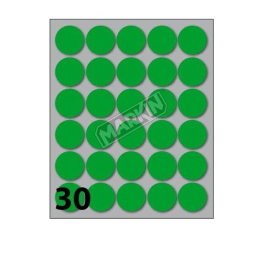 [X11007VE-CF10] CONF 10 BUSTE ETICH 7 VERDE  DIAM22