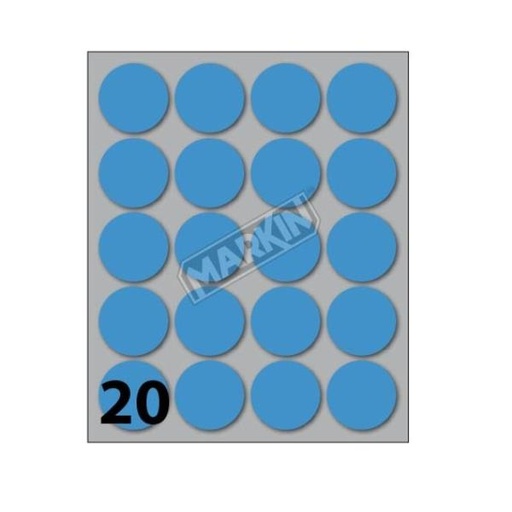 [X11008BL-CF10] CONF10 BUSTE ETICHETTE 8 BLU DIAM27