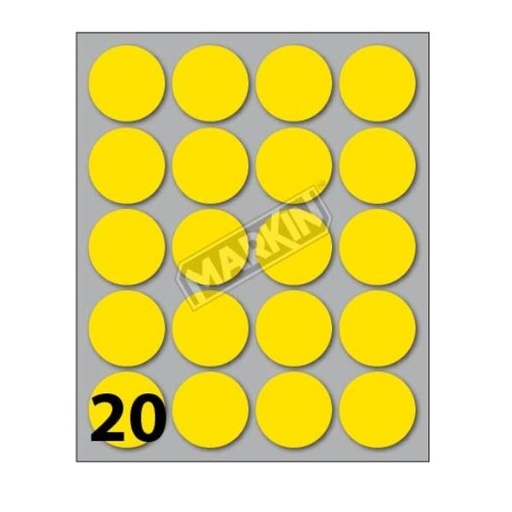 [X11008GI-CF10] CONF10 BUSTE ETICH 8 GIALLO DIAM27
