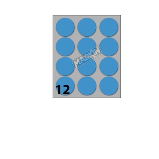 [X11009BL-CF10] CONF10 BUSTE ETICHETTE 9 BLU DIAM34