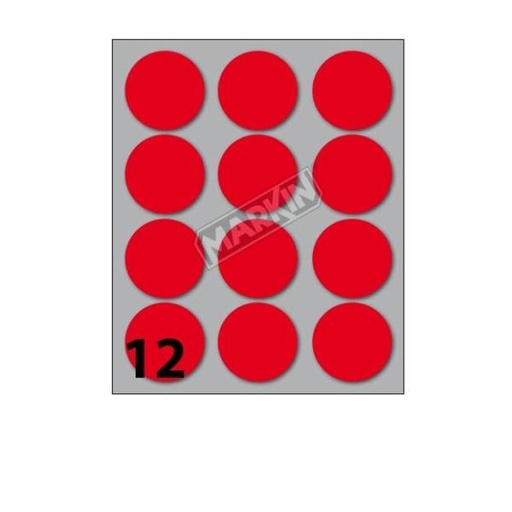 [X11009RO-CF10] CONF 10 BUSTE ETICH 9 ROSSE  DIAM34