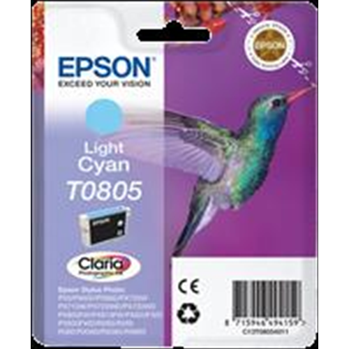 [C13T08054011] T0805 Cartuccia inchiostro ciano (chiaro) 7.4ml - ATTENZIONE NON SONO PIU COMPATIBILI CON R265 / R360 / RX560
