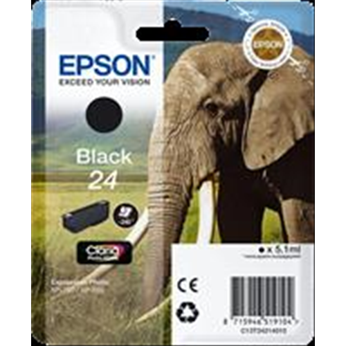[C13T24214012] T2421 Cartuccia inchiostro nero 5.1ml, 24 standard