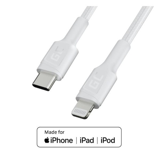 [KABGC07W] CABLE 100CM USB-C/LIGHTNING MFI W