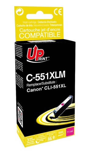 [CJ551XLMUPR] C-551XLM per CANON CLI-551M XL Cartuccia inchiostro magenta 15 ml