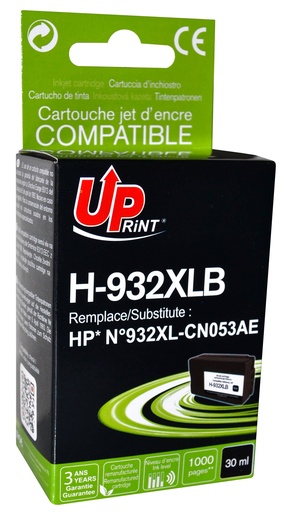 [HJ932XLBUP] H-932XLB per HP N.932XL Cartuccia inchiostro nero 30 ml