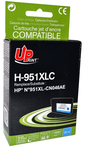 [HJ951XLCUP] H-951XLC per HP N.951XL Cartuccia inchiostro ciano 25 ml