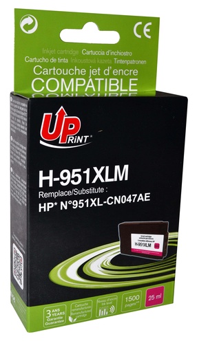 [HJ951XLMUP] H-951XLM per HP N.951XL Cartuccia inchiostro magenta 25 ml
