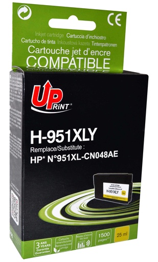 [HJ951XLYUP] H-951XLY per HP N.951XL Cartuccia inchiostro giallo 25 ml