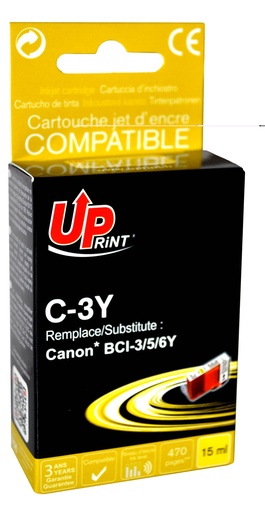 [CJ3YUP] C-3Y per CANON BCI-3 BCI-6 Y Cartuccia inchiostro giallo 15 ml