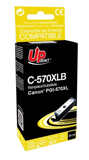 [CJ570XLBUPR] C-570XLB per CANON PGI-570pgbk XL nero Cartuccia inchiostro  26ml 700pg