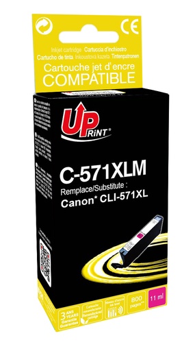 [CJ571XLMUPR] C-571XLM per CANON CLI-571m XL magenta Cartuccia inchiostro  11ml 800pg