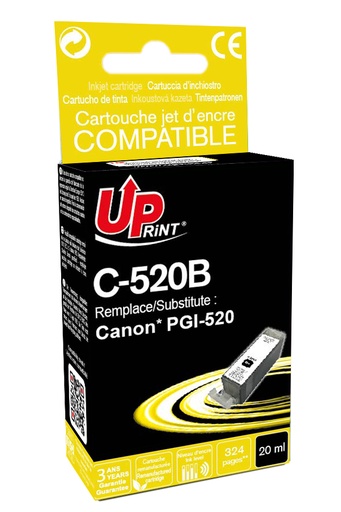 [CJ520BUPR] C-520B per CANON PGI-520  Cartuccia inchiostro nero 20 ml