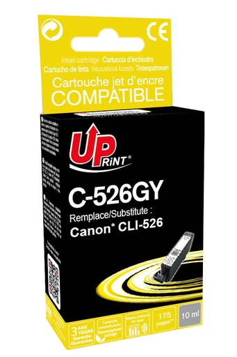[CJ526GYUPR] C-526GY per CANON CLI-526GY Cartuccia inchiostro grigio 10ml