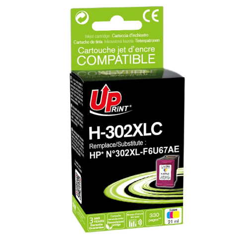 [HJ302XLCLUP] H-302XLC per HP N.302XL Cartuccia inchiostro colori 21 ml
