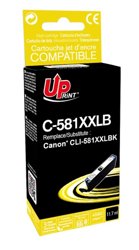 [CJ581XXLBUPR] C-581XXLB per CANON CLI-581XXL Nero Cartuccia inchiostro 10,5ml