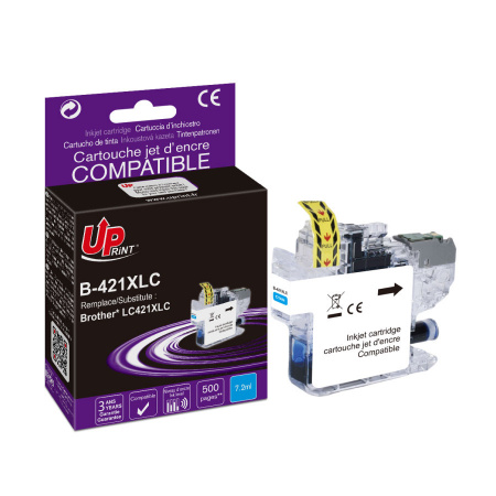 [BJ421XLCUP] B-421XLC per BROTHER LC-421XLC Ciano cartuccia inchiostro 500pg  7,2ml