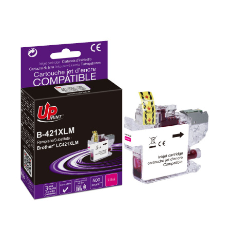 [BJ421XLMUP] B-421XLM per BROTHER LC-421XLM Magenta cartuccia inchiostro 500pg  7,2ml