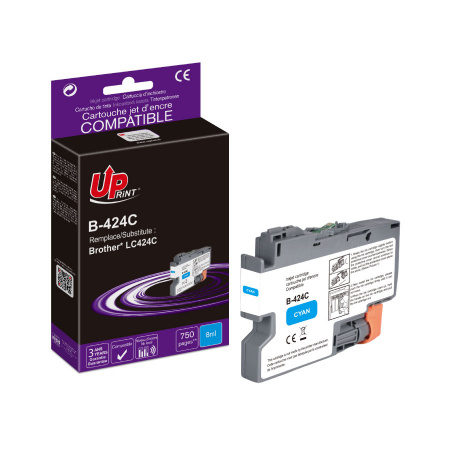 [BJ424CUP] B-424C per BROTHER LC-424C Ciano cartuccia inchiostro 750pg  8ml