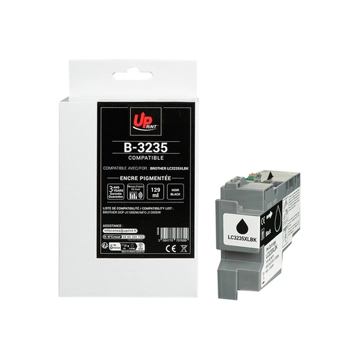 [BJ3235XLBUP] B.3235BK per BROTHER LC3233BK-LC3235BK cartuccia inchiostro nero 129ml