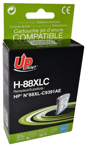 [HJ88XLCUP] H-88C per HP N.88XL Cartuccia inchiostro ciano 35 ml