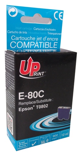 [EJ80CUP] E-80C per EPSON T0802 Cartuccia inchiostro ciano 12 ml