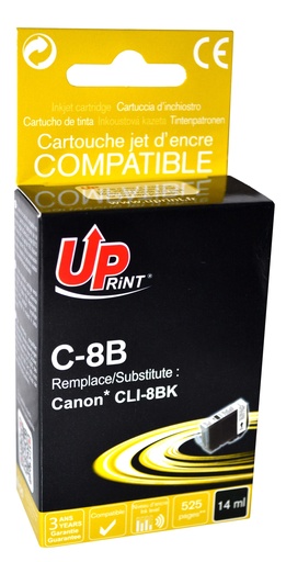 [CJ8BUP] PROMO SUL DISPONIBILE # C-8B per CANON CLI-8 BK Cartuccia inchiostro nero 14 ml