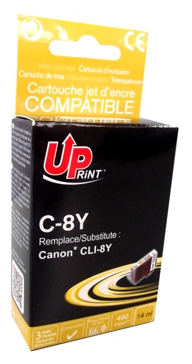 [CJ8YUP] PROMO SUL DISPONIBILE # C-8Y per CANON CLI-8 Y Cartuccia inchiostro giallo 14 ml