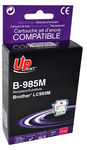 [BJ985MUP] B-985M per BROTHER LC-985 M Cartuccia inchiostro magenta 12 ml