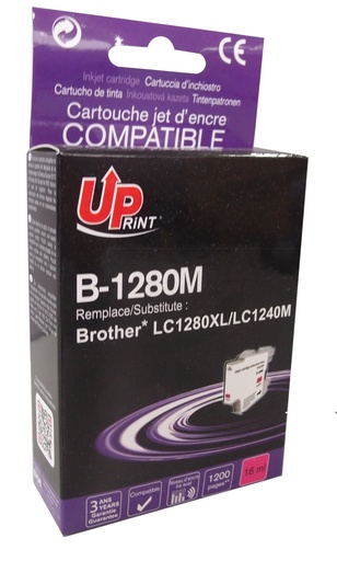 [BJ1280MUP] B-1280M per BROTHER LC-1240 LC-1220 LC-1280 M Cartuccia inchiostro magenta 12 ml