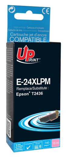 [EJ24XLPMUP] E-24XLPM per EPSON T2426 T2436 Cartuccia inchiostro FOTO magenta 15 ml