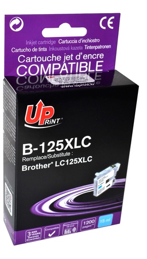 [BJ125XLCUP] B-125XLC per BROTHER LC-125 C Cartuccia inchiostro ciano 15 ml