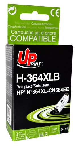 [HJ364XLBUP] H-364XLB per HP N.364XL Cartuccia inchiostro nero 20 ml